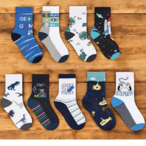 Kit Meia Infantil Masculina 3/6/9 Pares Menino Criança sortidas Estampada Confortável - Oferta na Shopee