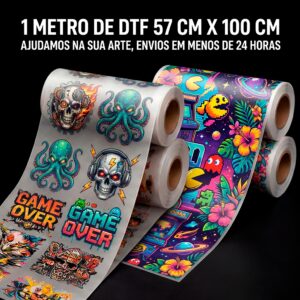 DTF Por Metro 57cm x 100cm Impressão Têxtil De Alta Qualidade Cores Vibrantes Envio Rápido em 24h - Oferta na Shopee