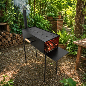 Fogão A Lenha Com Grelha Removível Para Assar Carnes E Chapa 3 Furos - Oferta na Shopee