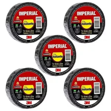 Fita Isolante 3M – Imperial 3M 18mm Kit c/5un 5mts, 10mts, 20mts Fita Isolante 3M – Imperial 3M 18mm Kit c/5un 5mts, 10mts, 20mts