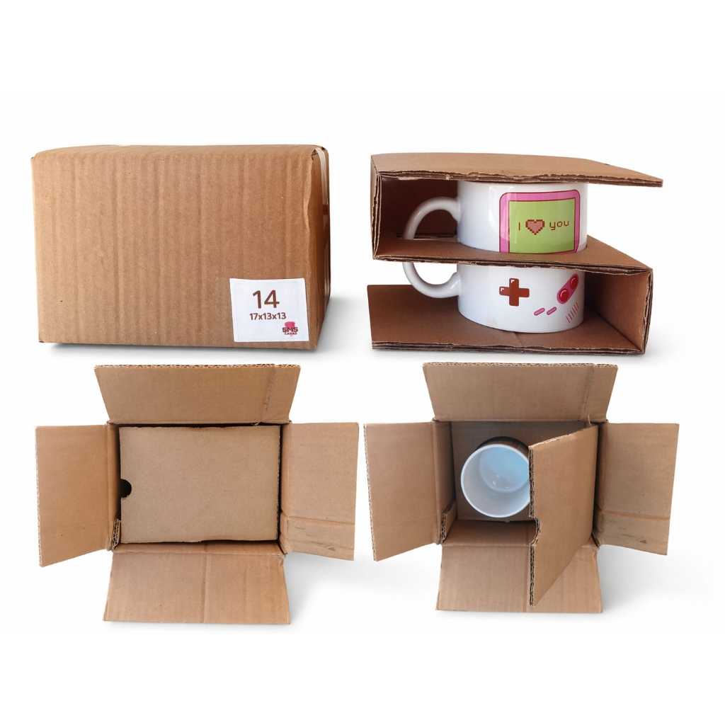 kit 25 caixas de papelão com berço proteção para envio de caneca de porcelana personalizada kit 25 caixas de papelão com berço proteção para envio de caneca de porcelana personalizada - Oferta na Shopee