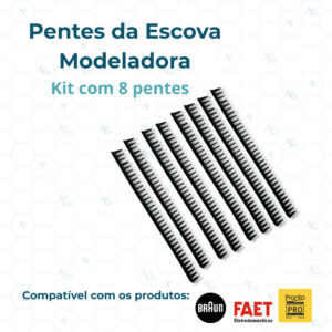Pentes de Reposição Escova Modeladora Braun / Faet LS-36 / Pronto PRO - Oferta na Shopee