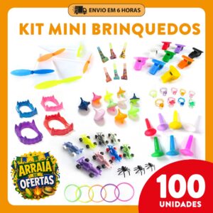 Kit 100 Brinquedos Sortidos (10 Modelos) Prenda Festa Junina - Lembrancinhas - Brindes - Infantil - Oferta na Shopee