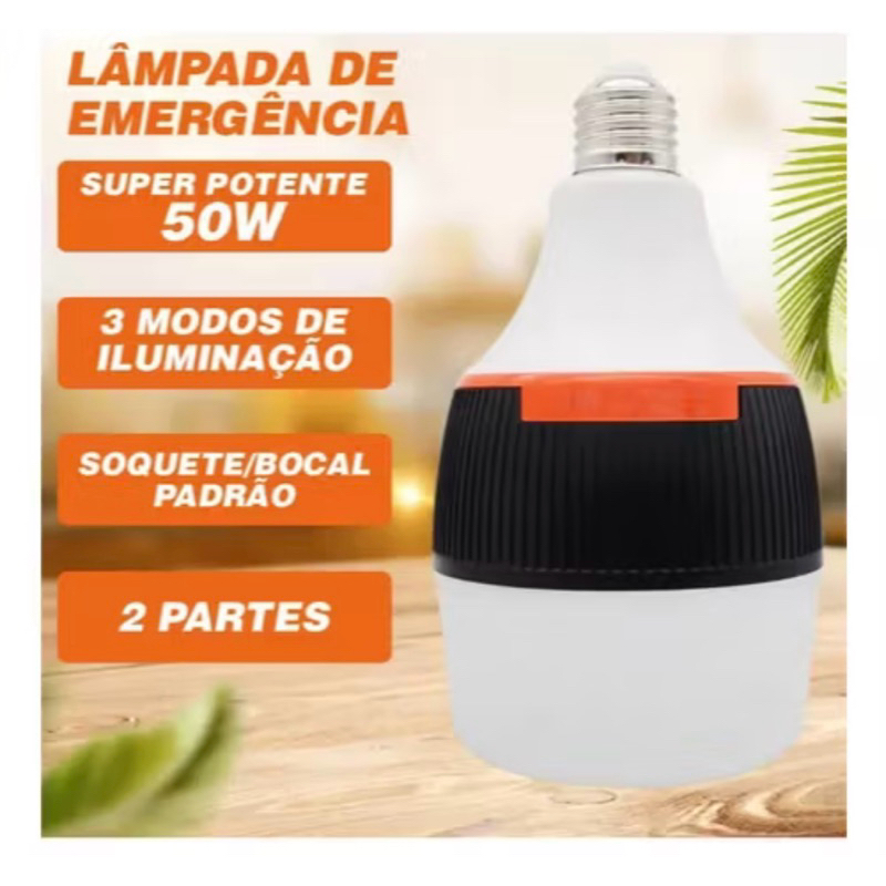 Super lâmpada de emergência BL-599 50w 6h ligada após faltar energia BIVOLT Super lâmpada de emergência BL-599 50w 6h ligada após faltar energia BIVOLT - Oferta na Shopee