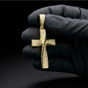 Pingente Cruz Cravejada 4cm 100% Moeda Antiga Idêntica ao ouro 18k - Oferta na Shopee