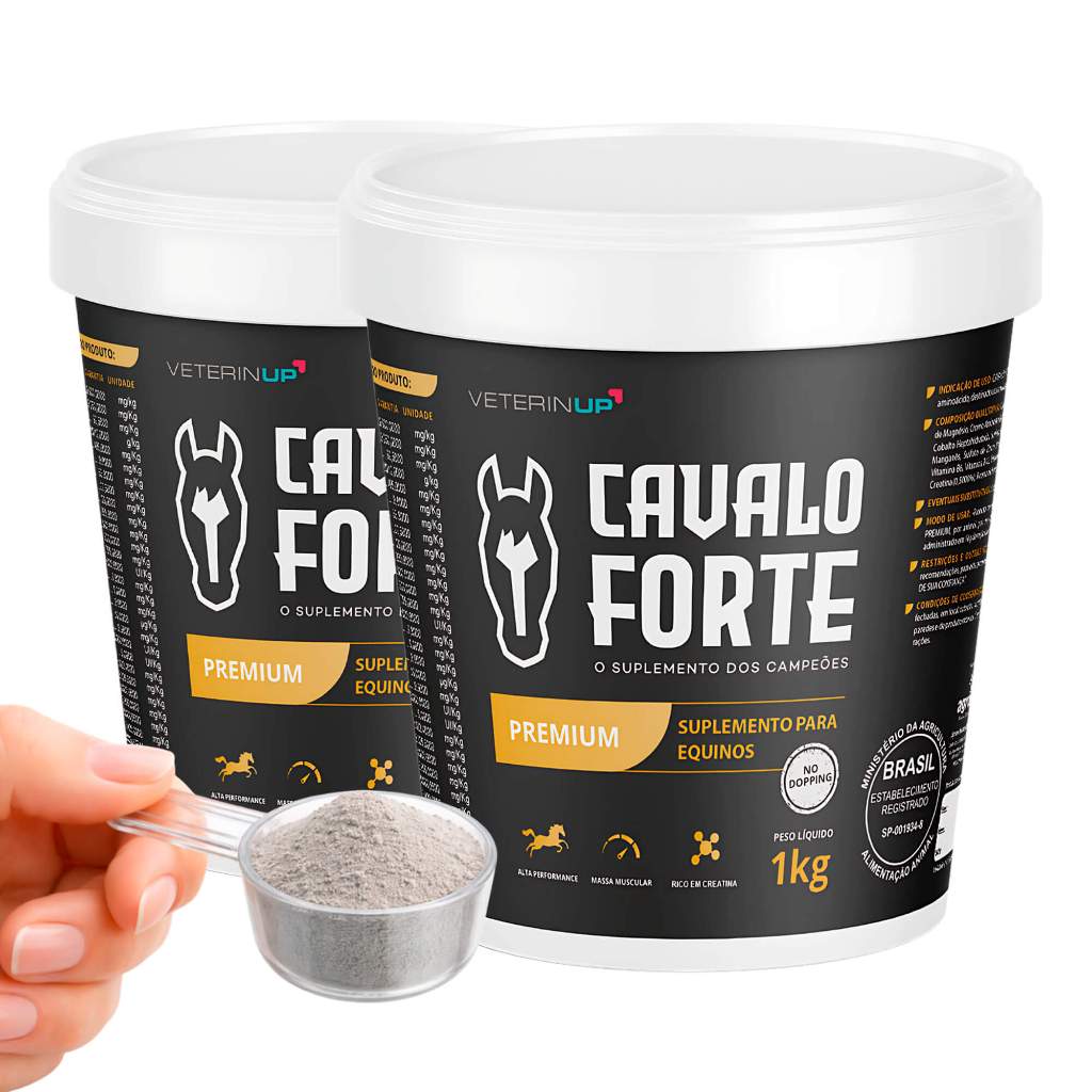 Cavalo Forte Premium 2kg - Suplemento + Massa Muscular Resistência e Força - Oferta na Shopee