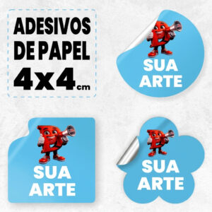 Adesivos 4x4 Rótulos Personalizados Prova d'agua