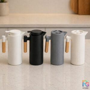 Garrafa Térmica Nórdica Chá Café 1Litro Cabo de Madeira Luxo - Oferta na Shopee