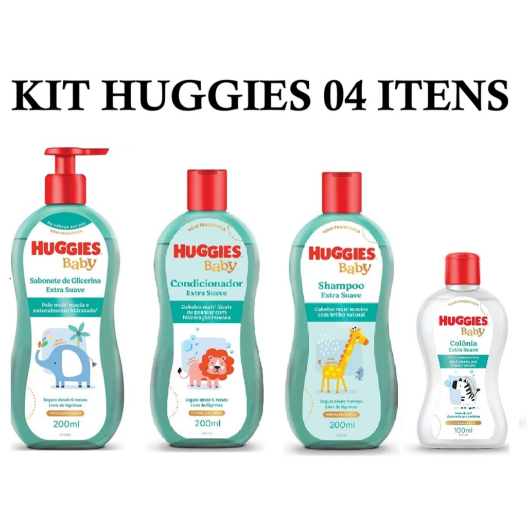 Kit Huggies de higiene infantil Extra Suave Livre de Lágrimas (Val.: 03/2028) Kit Huggies de higiene infantil Extra Suave Livre de Lágrimas (Val.: 03/2028)