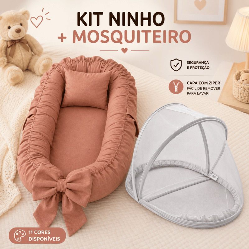 Ninho Redutor com Mosquiteiro Várias Estampas Lisa Ninho Redutor com Mosquiteiro Várias Estampas Lisa - Oferta na Shopee