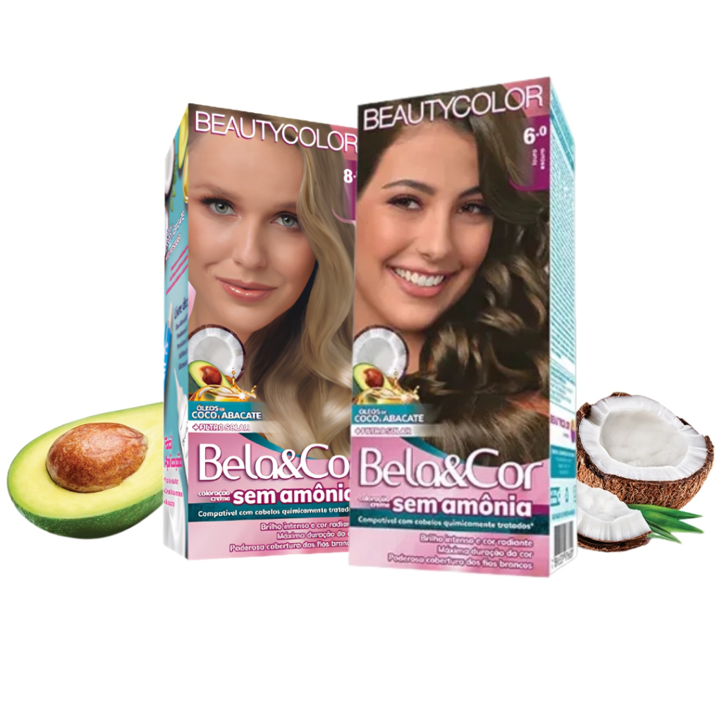 Kit Tonalizante Bela&Cor Beauty Color Sem Amônia – Loiro Escuro, Médio, Acinzentado e Claro Kit Tonalizante Bela&Cor Beauty Color Sem Amônia – Loiro Escuro, Médio, Acinzentado e Claro