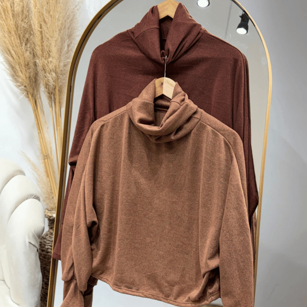 Blusa Feminina Gola Alta Lanzinha Manga Longa Inverno Casual Elegante Pimenta Rosa Blusa Feminina Gola Alta Lanzinha Manga Longa Inverno Casual Elegante Pimenta Rosa