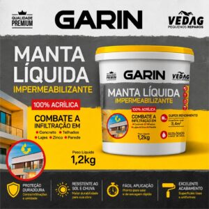 Manta Emborrachada Cinza Borracha Liquida Lajes e Telhados Manta Impermeabilizante Cinza 1
