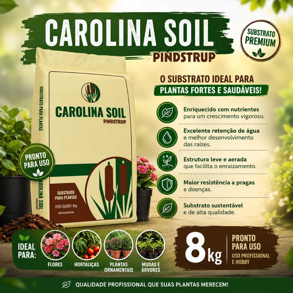 Substrato Carolina Soil Padrão 75H 45 Litros 8kg Hortaliças Rosas do Deserto Suculentas Morangos Substrato Carolina Soil Padrão 75H 45 Litros 8kg Hortaliças Rosas do Deserto Suculentas Morangos - Oferta na Shopee