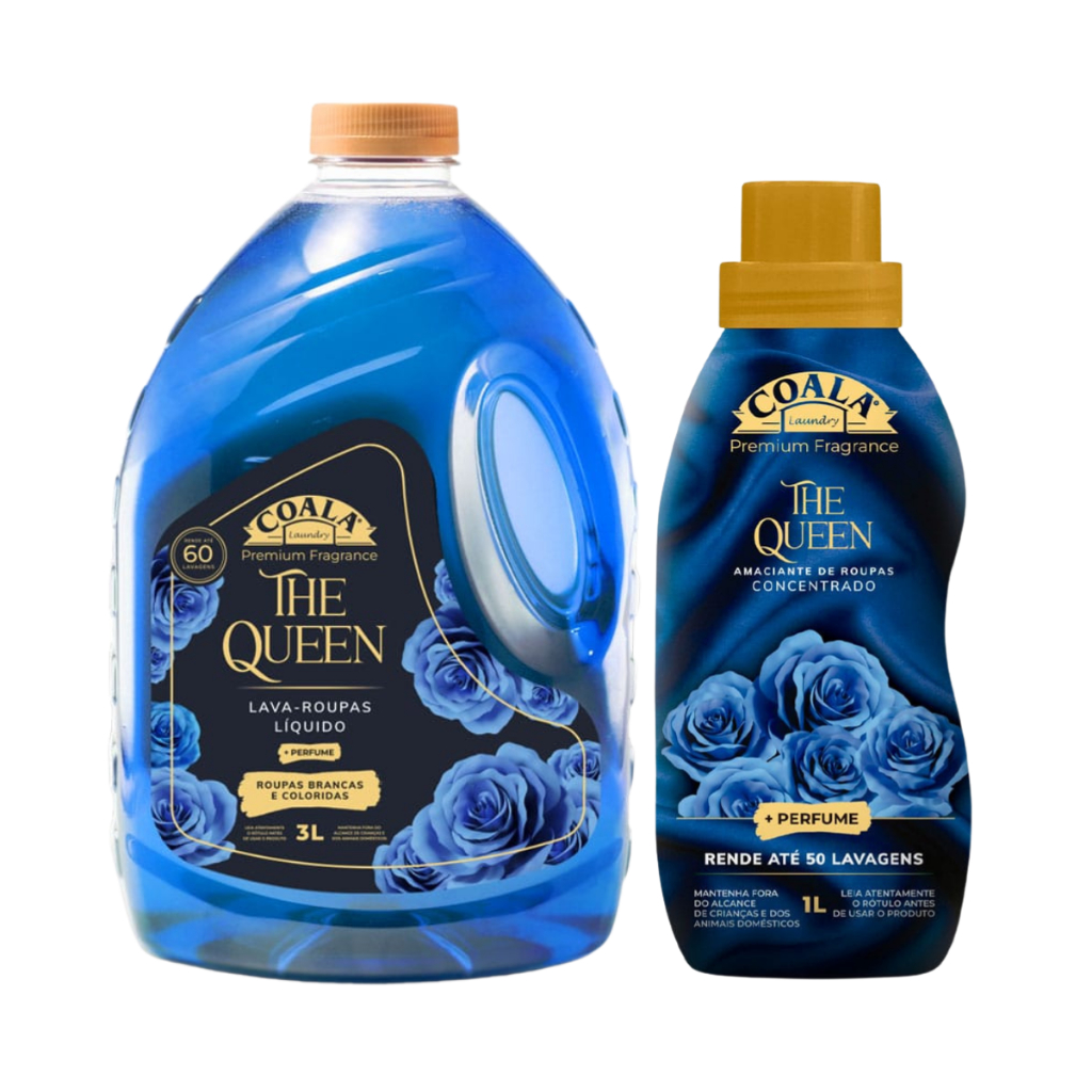 Kit Coala Laundry The Queen – 1 Lava Roupas Líquido 3L + 1 Amaciante Concentrado 1L Kit Coala Laundry The Queen – 1 Lava Roupas Líquido 3L + 1 Amaciante Concentrado 1L