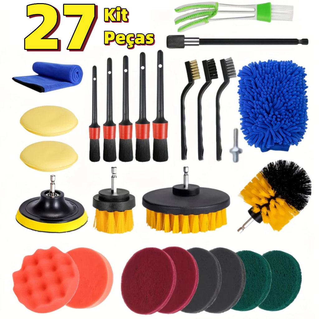 Kit 27 Escovas De Limpeza Pesada Para Parafusadeira Furadeira - de lavagem de veículos Kit 27 Escovas De Limpeza Pesada Para Parafusadeira Furadeira - de lavagem de veículos - Oferta na Shopee