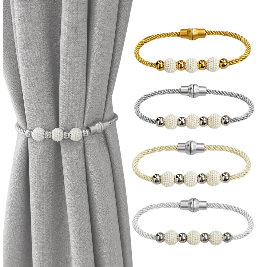 Kit 2/4 Prendedor de Cortina Enfeite Decorativo Pérola Luxo Kit 2/4 Prendedor de Cortina Enfeite Decorativo Pérola Luxo