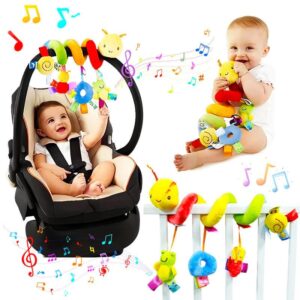 Móvel Espiral Brinquedo Lagarta Sensorial 0-3 Anos Carrinho Bebê Conforto Berço Chocalho Macio - Oferta na Shopee