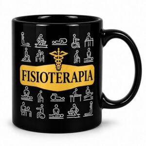Caneca Profissão Fisioterapia Cerâmica 320ml | Presente Formatura Faculdade - Oferta na Shopee