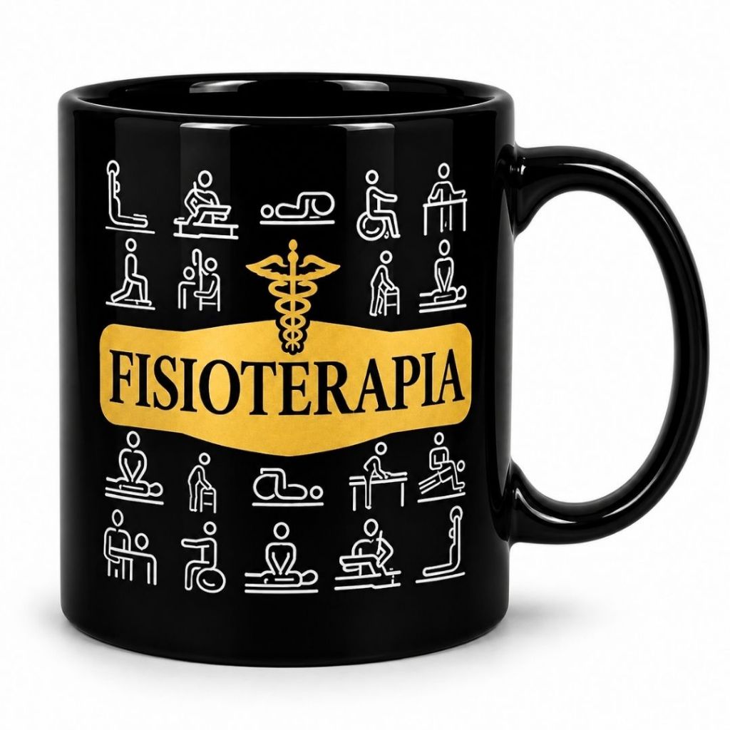 Caneca Profissão Fisioterapia Cerâmica 320ml | Presente Formatura Faculdade Caneca Profissão Fisioterapia Cerâmica 320ml | Presente Formatura Faculdade