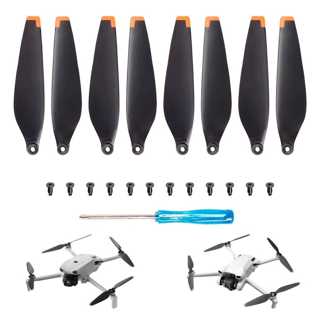 Kit 4 Pares de hélices para Drone DJI Mini 3, Lito 1 e Lito X1 Kit 4 Pares de hélices para Drone DJI Mini 3