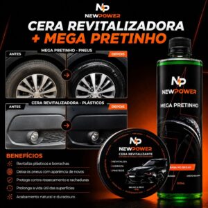 KIT CERA REVITALIZADORA + SUPER PRETINHO PARA SEUS PNEUS - MARAVILHOSOS RESULTADOS NÃO SAI COM ÁGUA - Oferta na Shopee