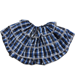 Saia Junina Xadrez 40cm em Chita – Estilo Caipira Tradicional - Oferta na Shopee