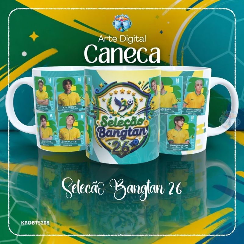 Caneca Seleção Bangtan BTS fotos Caneca Seleção Bangtan BTS fotos - Oferta na Shopee