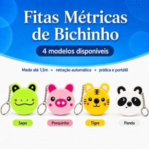 Fita Métrica Retrátil 150cm Chaveiro Bichinho Fofo Trena Portátil Costura Corpo - Oferta na Shopee