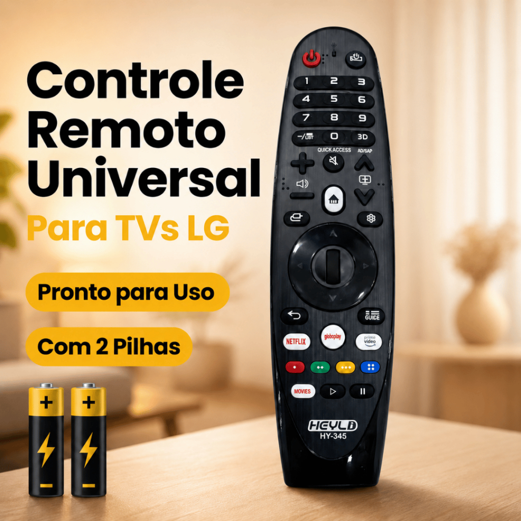 Controle Remoto Universal Para TV LG HY-345 Com 2 Pilhas Pronto Para Uso Controle Remoto Universal Para TV LG HY-345 Com 2 Pilhas Pronto Para Uso - Oferta na Shopee