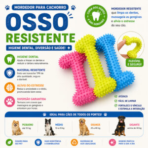 Mordedor para Cachorro Osso Cravo Resistente Limpeza Dental Pet - Oferta na Shopee