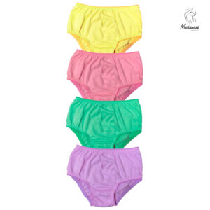 Kit 5 e 10 Calcinhas Infantil Menina Juvenil S/Estampa Cores Sortidas do 12