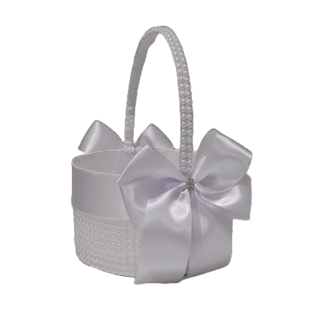 Cesta para Florista de Casamento Branca Cesta para Florista de Casamento Branca
