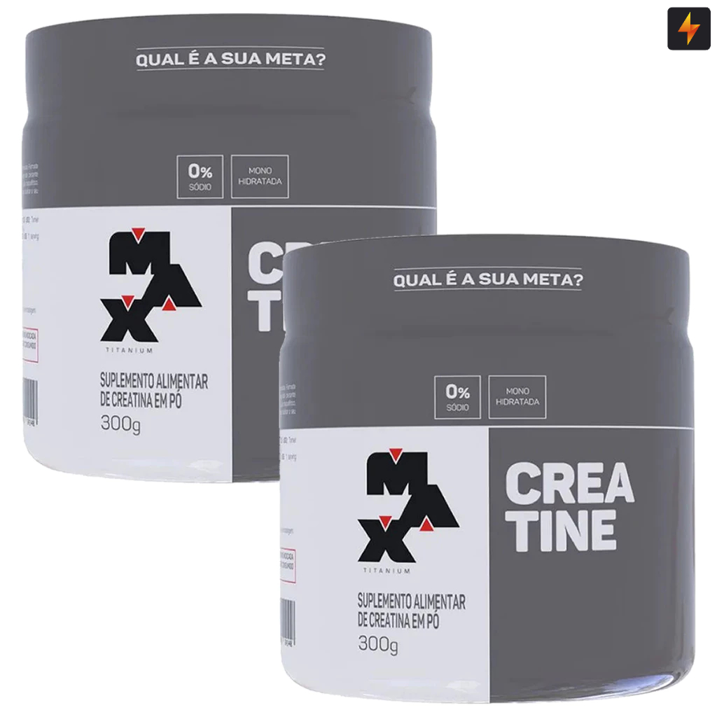 Kit 2x Creatina Max Titanium 300g 100% Pura Monohidratada Creatine Original Kit 2x Creatina Max Titanium 300g 100% Pura Monohidratada Creatine Original - Oferta na Shopee