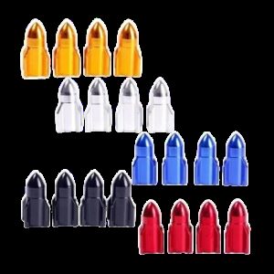 Par Tampa Válvula Para Pneu de Carro Moto Bicicleta Modelo Foguete - Oferta na Shopee