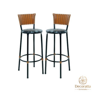 KIT DE 2 UNIDADES DE BANQUETA ALTA DE COZINHA AREA PARA BANCADA BALCÃO IMBUIA - Oferta na Shopee