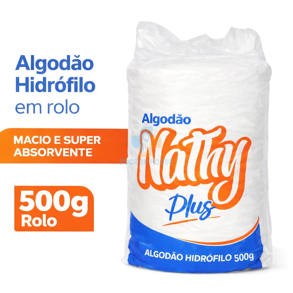 Algodao Hidrofilo em rolo 500g 100% Algodão Nathy Uso Ideal Hospitalar Manicure Maquiagem Algodao Hidrofilo em rolo 500g 100% Algodão Nathy Uso Ideal Hospitalar Manicure Maquiagem - Oferta na Shopee