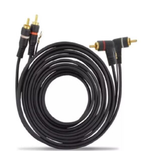 01 Cabo Rca 2 X 2  com Fio Terra 5 metros Áudio Som  e Som Automotivo Flex Preto - Oferta na Shopee