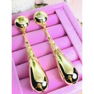 Brinco de pressão pêndulo grande  ~ ideal para quem gosta de brinco grande ~10cm - Oferta na Shopee