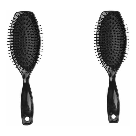 Kit 2 Escova Oval Almofadada 410 Black Kit 2 Escova Oval Almofadada 410 Black