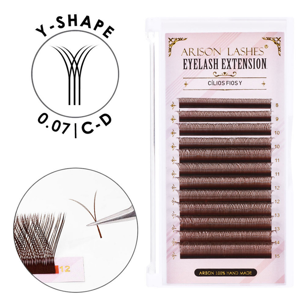ARISON LASHES YY Marrom Y Extensão de Cílios Volume Brasileiro Fio Brown YY ARISON LASHES YY Marrom Y Extensão de Cílios Volume Brasileiro Fio Brown YY - Oferta na Shopee