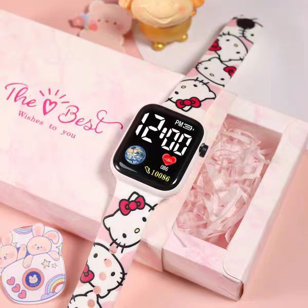 Relógio Eletrônico Digital De Hello Kitty Estudantil Para Meninas Relógio Eletrônico Digital De Hello Kitty Estudantil Para Meninas - Oferta na Shopee