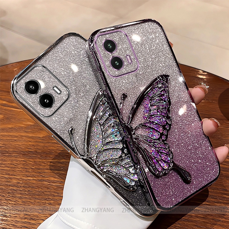 Capa Para Moto G53 G73 Galvanoplastia glitter silicone Caso De Telefone Estética Borboleta Remendo TPU Macio Capa Para Moto G53 G73 Galvanoplastia glitter silicone Caso De Telefone Estética Borboleta Remendo TPU Macio - Oferta na Shopee