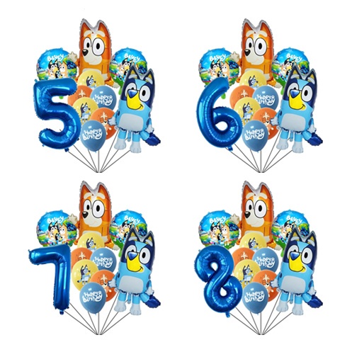 11 Pc/Lote Azul Laranja Cão Balão De Aniversário Conjunto Folha Alumínio Número Decoração Crianças Favor 11 Pc/Lote Azul Laranja Cão Balão De Aniversário Conjunto Folha Alumínio Número Decoração Crianças Favor