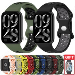 Pulseira De Silicone Cor Dupla Acessórios Para Xiaomi Smart Band 10 9 8 Pro / Redmi Watch 4 5 6 - Oferta na Shopee