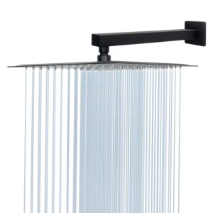 Chuveiro Ducha 30x30 Preto Inox 304 Quadrado Reto/Articulado Banheiro Piscina Area Externa - Oferta na Shopee