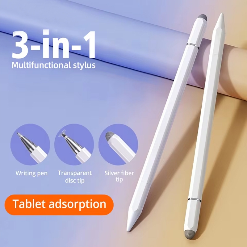 Caneta Stylus Universal 3 em 1 para iPad Samsung Xiaomi Huawei, sem necessidade de carregar, caneta para tela de toque Caneta Stylus Universal 3 em 1 para iPad Samsung Xiaomi Huawei