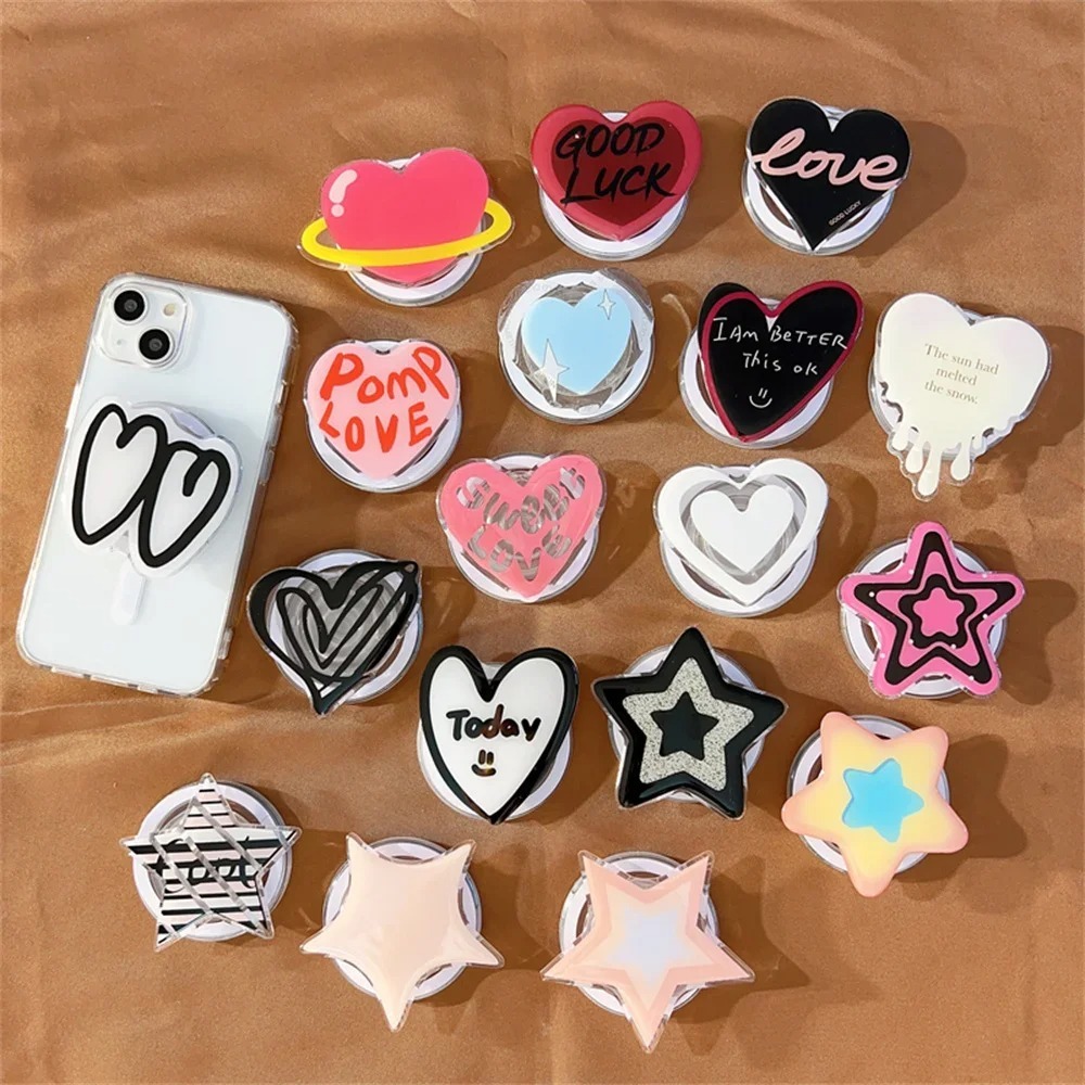 INS Amor Coração Estrela Para Magsafe Telefone Magnético Griptok Grip Tok Suporte IPhone 16 Dobrável Caso De Carregament INS Amor Coração Estrela Para Magsafe Telefone Magnético Griptok Grip Tok Suporte IPhone 16 Dobrável Caso De Carregament - Oferta na Shopee