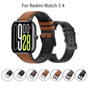 Pulseira De Couro De Silicone Para Redmi Watch 4 5 6 - Oferta na Shopee