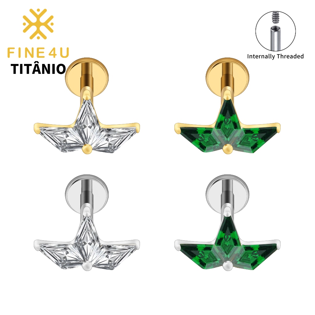 FINE4U Piercing Pipa Tripla Natal 100% Titânio Tragus Labret Lóbulo Helix Conch Cartilagem Brinco FINE4U Piercing Pipa Tripla Natal 100% Titânio Tragus Labret Lóbulo Helix Conch Cartilagem Brinco - Oferta na Shopee